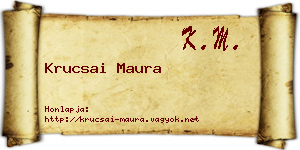 Krucsai Maura névjegykártya